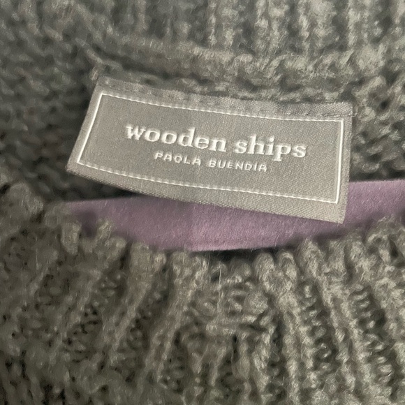 Wooden Ships distressed sweater. Grey size large. - Picture 3 of 3
